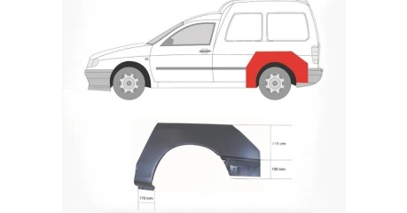 Арка крыла задн лев VW: CADDY 95-04 Дания