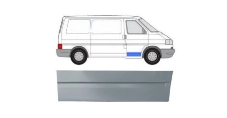 VW Transporter T4 90-96 Панель пер. дв. ниж. часть R