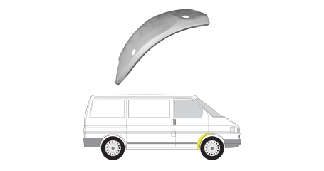 VW Transporter T4 90-96 Внутренняя часть переднего крыла R ( Польша )